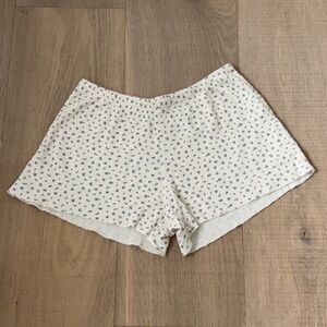 Brandy Melville Blue Floral Pajama Shorts